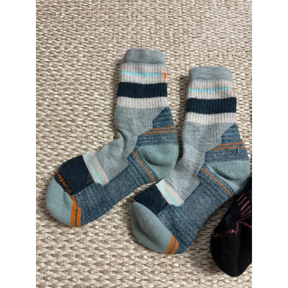 Smartwool Merino Wool Socks Bundle Women PhD Ski Hiking Crew Tall 3 Pairs Medium